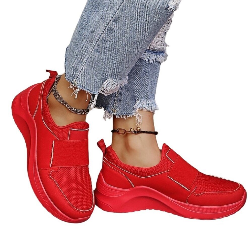 YASIRUN - Red Strap Slip-On Sneaker (7.5/8)